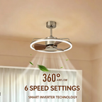 Modern Wood Grain Ceiling Fan Light
