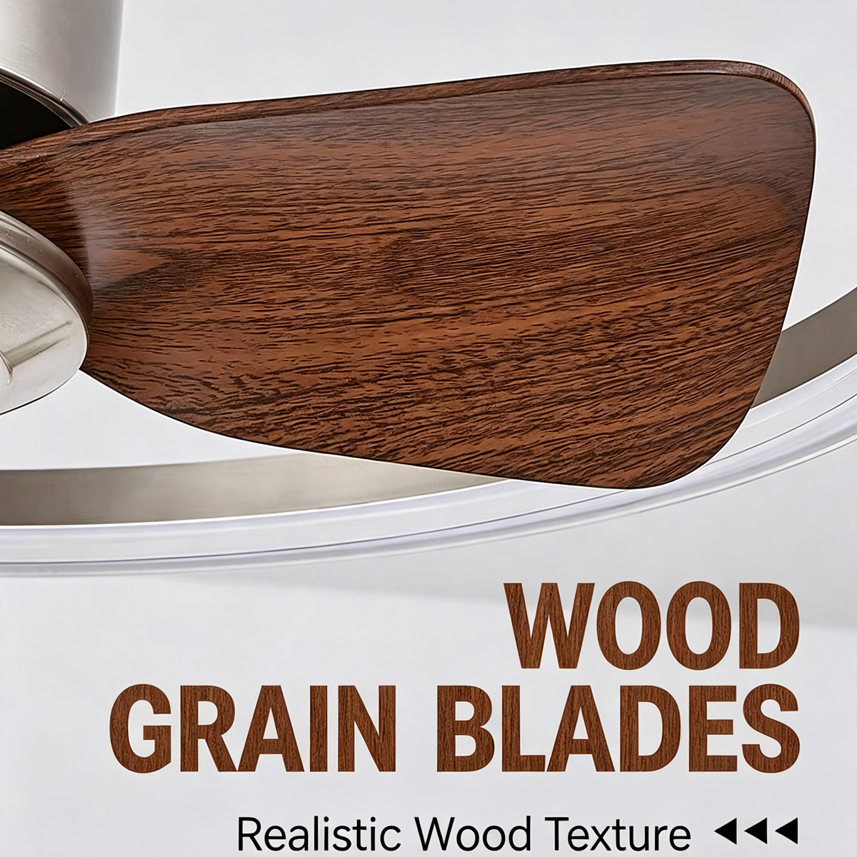 Modern Wood Grain Ceiling Fan Light