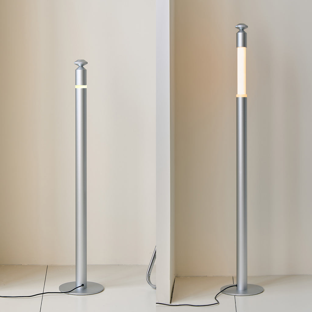 CASAGD LED Corner Floor Lamp with Touch Control Adjustable Height Minimalist Standing Lamp
