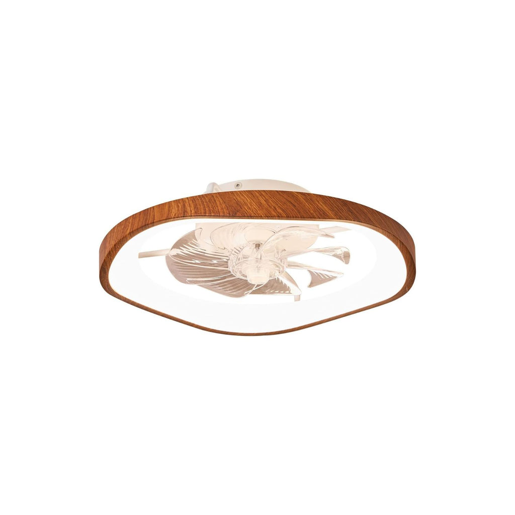 19.7" Modern Ceiling Fans with Lights and Remote Farmhouse Smart Bladeless Fandelier Flush Mount Ceiling Fan for Bedroom Dining Room