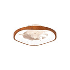 19.7" Modern Ceiling Fans with Lights and Remote Farmhouse Smart Bladeless Fandelier Flush Mount Ceiling Fan for Bedroom Dining Room