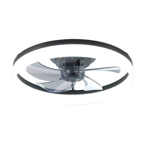 20" Flush Mount Ceiling Fans with Lights and Remote