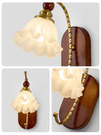 CASAGD Vintage Flower Wall Lamp Bedroom Ambient Lighting