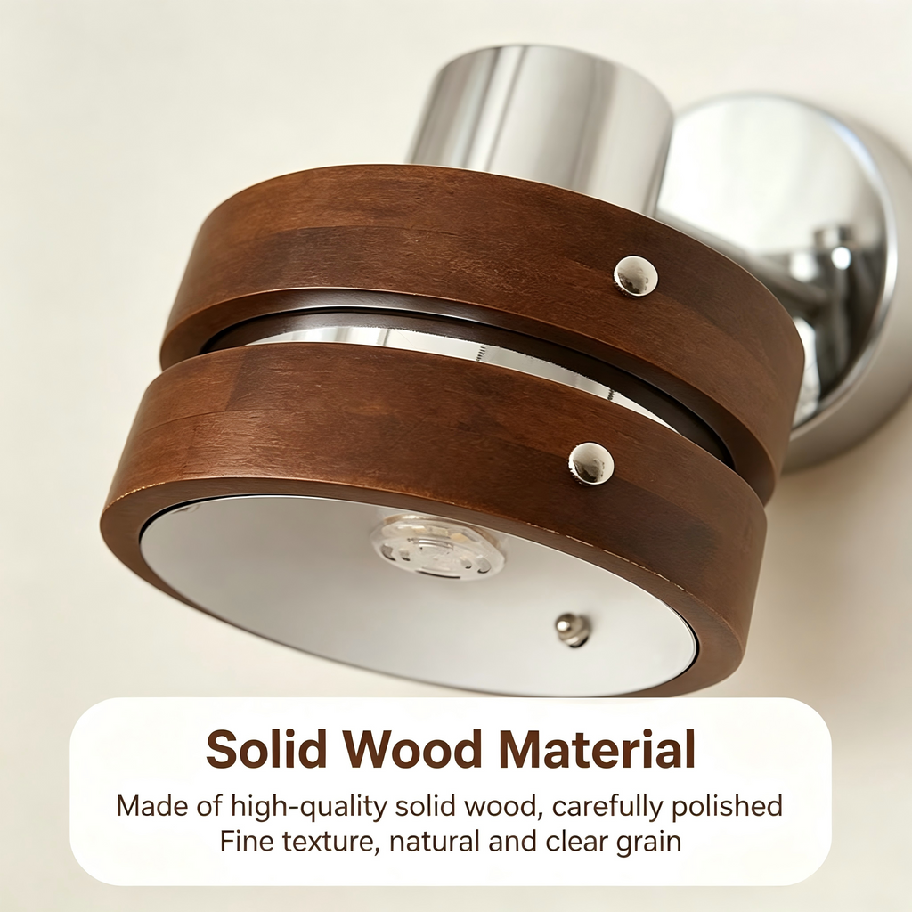 CASAGD Vintage Wood Wall Lamp