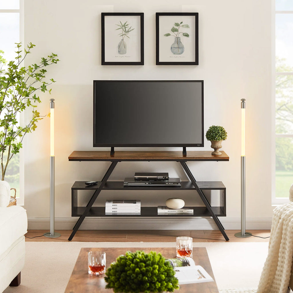 CASAGD LED Corner Floor Lamp with Touch Control Adjustable Height Minimalist Standing Lamp