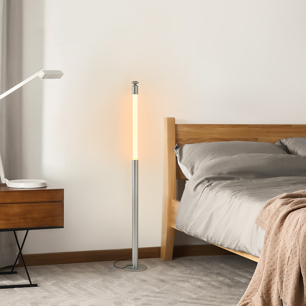 CASAGD LED Corner Floor Lamp with Touch Control Adjustable Height Minimalist Standing Lamp