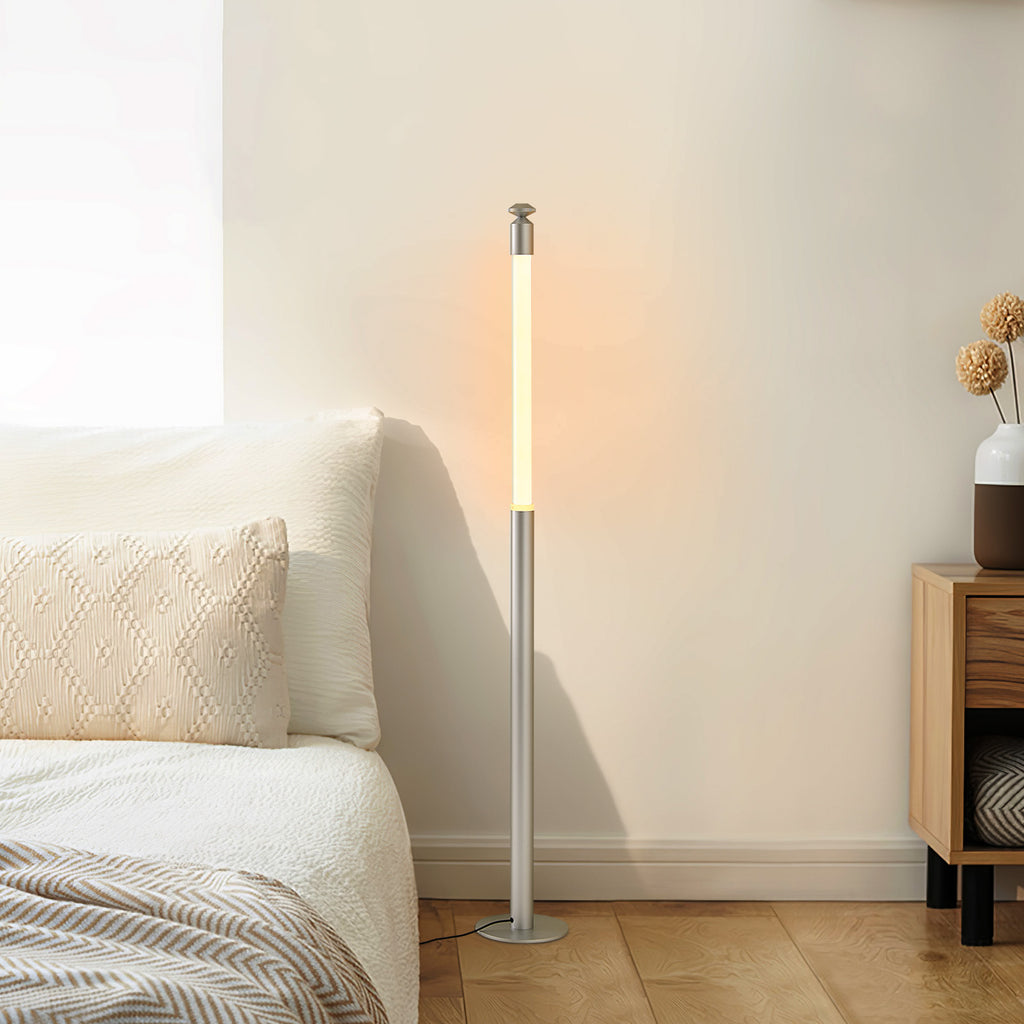 CASAGD LED Corner Floor Lamp with Touch Control Adjustable Height Minimalist Standing Lamp