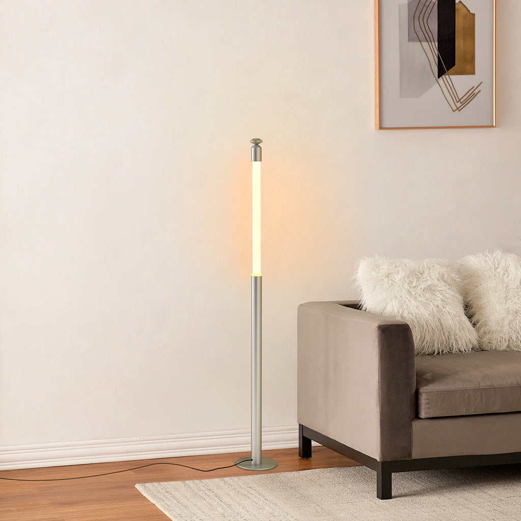 CASAGD LED Corner Floor Lamp with Touch Control Adjustable Height Minimalist Standing Lamp