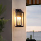 Dusk to Dawn Outdoor Wall Sconce Waterproof Wall Lantern 2-Lights Outside Modern Wall Mount Light