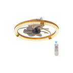 19.7 Inches Low Profile Ceiling Fan, Dimmable LED Ceiling Fans with Lights and Remote Timing and 6 Wind Speeds