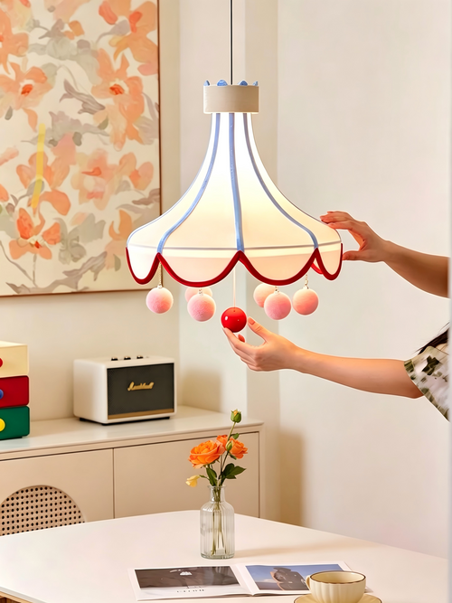 CASAGD Circus Tent Pendant Light Creative Ambient Lamp for Living Room & Dining Space