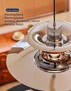 CASAGD PH Disc Pendant Light Walnut Wood Grain Dining Pendant Lamp