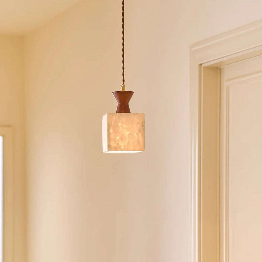 CASAGD Travertine Pendant Light Natural Texture, Elegant Light and Shadow