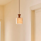 CASAGD Travertine Pendant Light Natural Texture, Elegant Light and Shadow