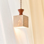 CASAGD Travertine Pendant Light Natural Texture, Elegant Light and Shadow