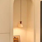 CASAGD Travertine Pendant Light Natural Texture, Elegant Light and Shadow