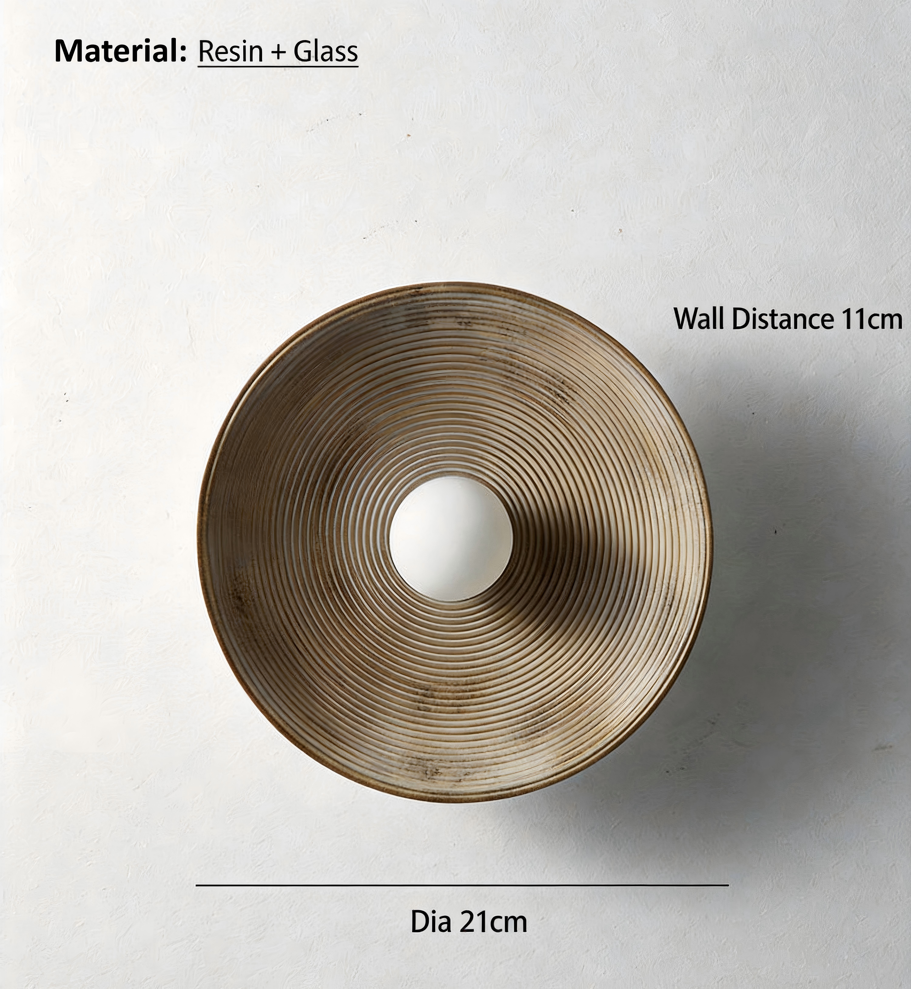 CASAGD Vintage Wabi-Sabi Resin Wall Lamp