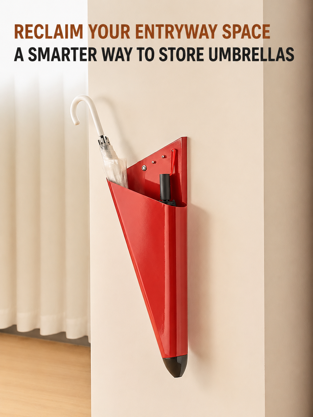 CASAGD Creative Entryway Lighting & Storage Glowing Umbrella Wall Rack