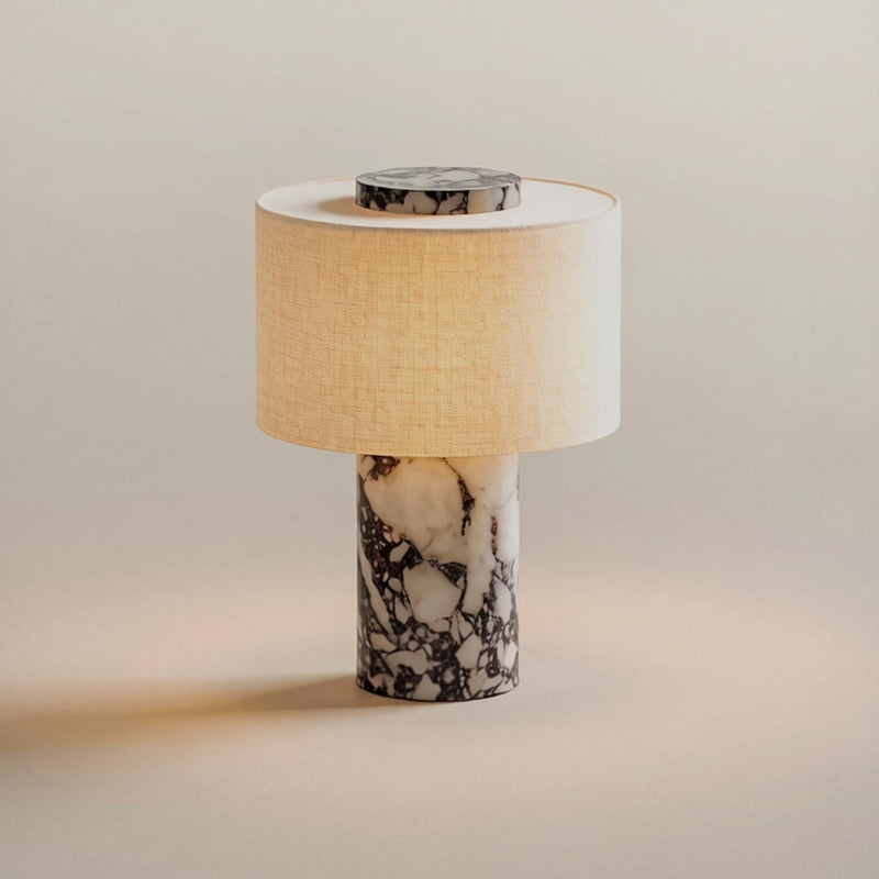 CASAGD Marble Table Lamp Elegant Ambient Lighting for Bedroom & Living Room