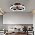 20" Low Profile Ceiling Fan with Light and Remote Control LED Ceiling Fan 6 Speeds