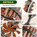 19.7 Inch Rustic Caged Ceiling Fan with Light