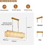 Modern Rectangular Crystal Chandelier for Dining Room