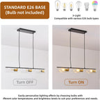 Modern Textured Linear Chandelier 3 Light Hanging Pendant Light