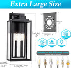 Dusk to Dawn Outdoor Wall Sconce Waterproof Wall Lantern 2-Lights Outside Modern Wall Mount Light