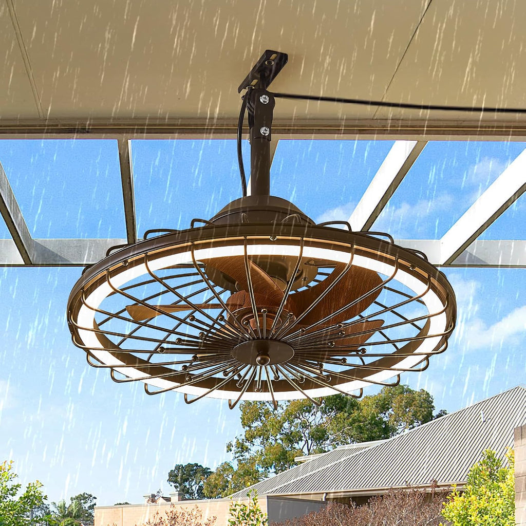 20" Outdoor Ceiling Fans with Light for Patios with Remote Control App