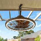 20" Outdoor Ceiling Fans with Light for Patios with Remote Control App