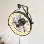 Wall Mount Fan with Remote App Control, 20" Quiet Wall Mounted Fans with Light 360° Adjustable