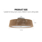 20" Boho Cage Enclosed Bladeless Ceiling Fan with Lights