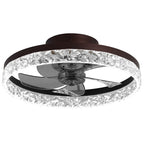 20" Low Profile Ceiling Fan with Light and Remote Control LED Ceiling Fan 6 Speeds